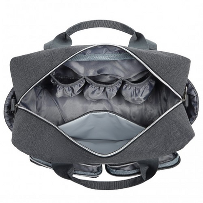 Kono Versatile Diaper Changing Tote Bag with Built-In Changing Mat - Dark Grey, Thermal Insulation, Waterproof Design