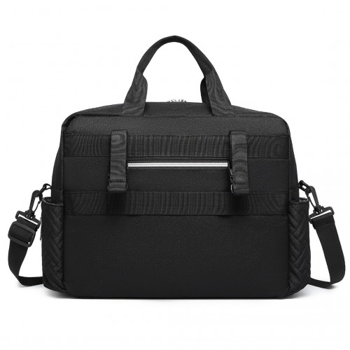 Kono Versatile Diaper Changing Tote Bag with Built-In Changing Mat - Thermal Insulated & Waterproof Design - Black