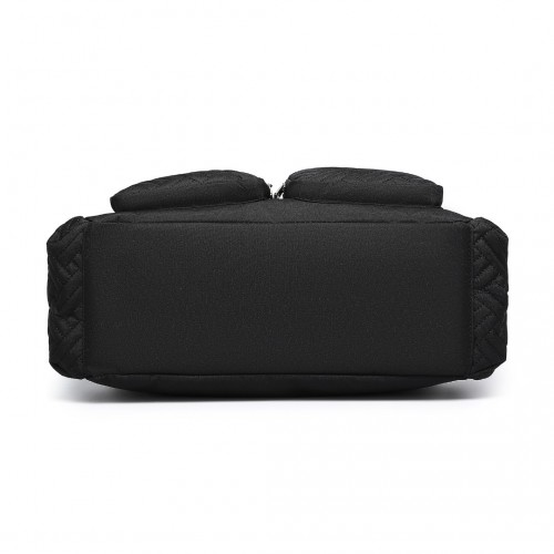 Kono Versatile Diaper Changing Tote Bag with Built-In Changing Mat - Thermal Insulated & Waterproof Design - Black