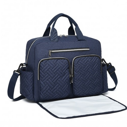 Kono Versatile Diaper Changing Tote Bag with Built-In Changing Mat - Thermal Insulation & Waterproof Design - Navy