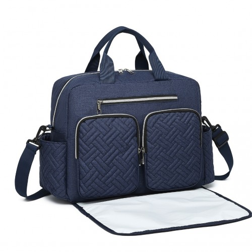 Kono Versatile Diaper Changing Tote Bag with Built-In Changing Mat - Thermal Insulation & Waterproof Design - Navy