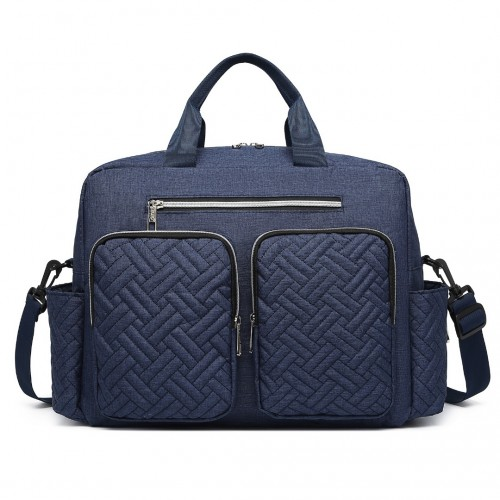 Kono Versatile Diaper Changing Tote Bag with Built-In Changing Mat - Thermal Insulation & Waterproof Design - Navy