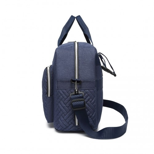 Kono Versatile Diaper Changing Tote Bag with Built-In Changing Mat - Thermal Insulation & Waterproof Design - Navy