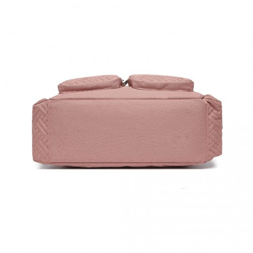 Kono Versatile Diaper Changing Tote Bag with Built-In Changing Mat & Thermal Insulation - Pink