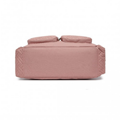 Kono Versatile Diaper Changing Tote Bag with Built-In Changing Mat & Thermal Insulation - Pink