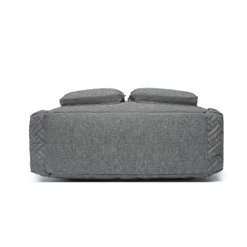Kono Versatile Diaper Changing Tote Bag - Built-In Changing Mat, Thermal Insulation, Waterproof - Grey