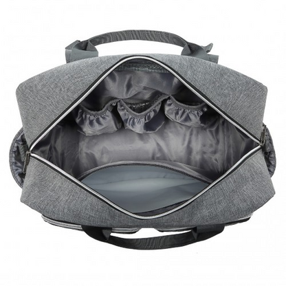 Kono Versatile Diaper Changing Tote Bag - Built-In Changing Mat, Thermal Insulation, Waterproof - Grey