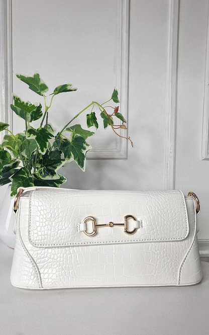 Stylish Faux Leather Croc Print Handbag - Durable & Versatile for Everyday Use