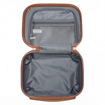 Kono ABS 4 Wheel Suitcase Set with Vanity Case - Cream | Durable & Stylish Travel Luggage