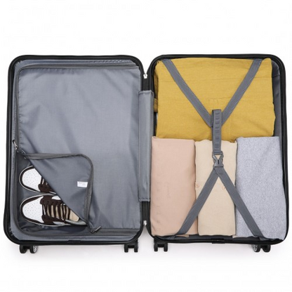 K1871-1L - Kono ABS 28 Inch Sculpted Horizontal Design Suitcase - Green