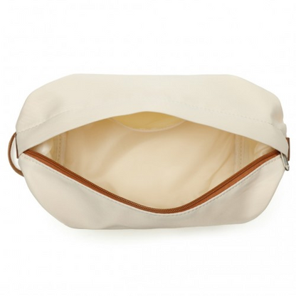 K1871-1L+EA2212 - Kono ABS 4 Wheel Suitcase Set With Vanity Case And Weekend Bag And Toiletry Bag - Dark Beige and Brown