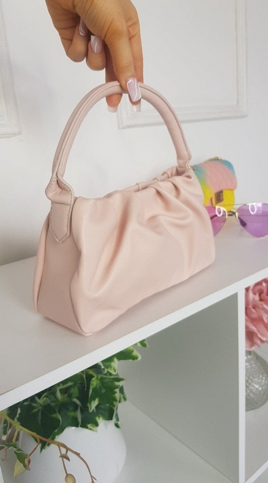 Stylish Pink Pouch Shoulder Handbag - Faux Leather | Perfect for Daily Use & Evening Outings