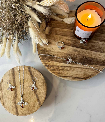 Amber Bee Necklace