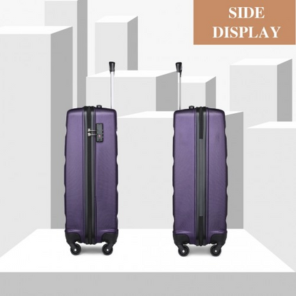 Kono 19 Inch Cabin Size Carry On Suitcase - Lightweight ABS Hardshell with TSA Lock - Purple Travel Companion