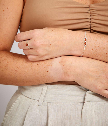 Silver Link Chain Infinity Bracelet