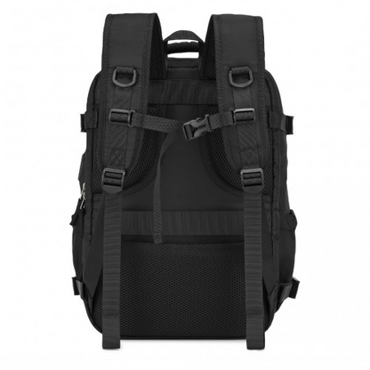 Kono Ultimate Traveler's Backpack with Detachable Waist Pack & Charging Ports - Black