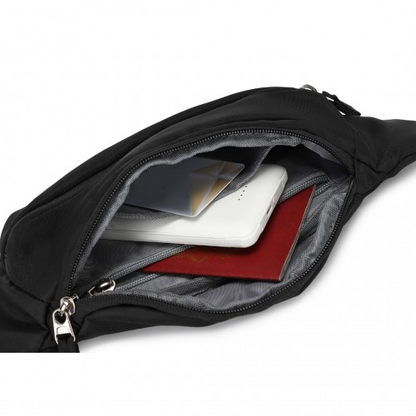 Kono Ultimate Traveler's Backpack with Detachable Waist Pack & Charging Ports - Black