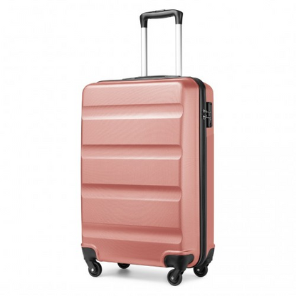 Kono 19 Inch Cabin Size Carry On Suitcase - Lightweight ABS Hardshell with Secure TSA Lock - Nude