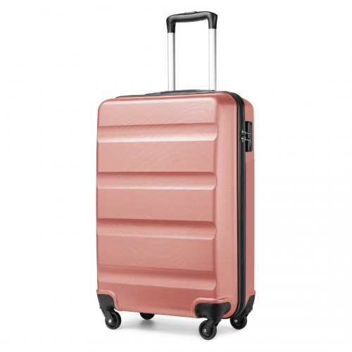 Kono 19 Inch Cabin Size Carry On Suitcase - Lightweight ABS Hardshell with Secure TSA Lock - Nude
