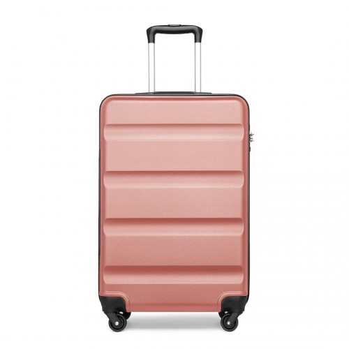 Kono 19 Inch Cabin Size Carry On Suitcase - Lightweight ABS Hardshell with Secure TSA Lock - Nude