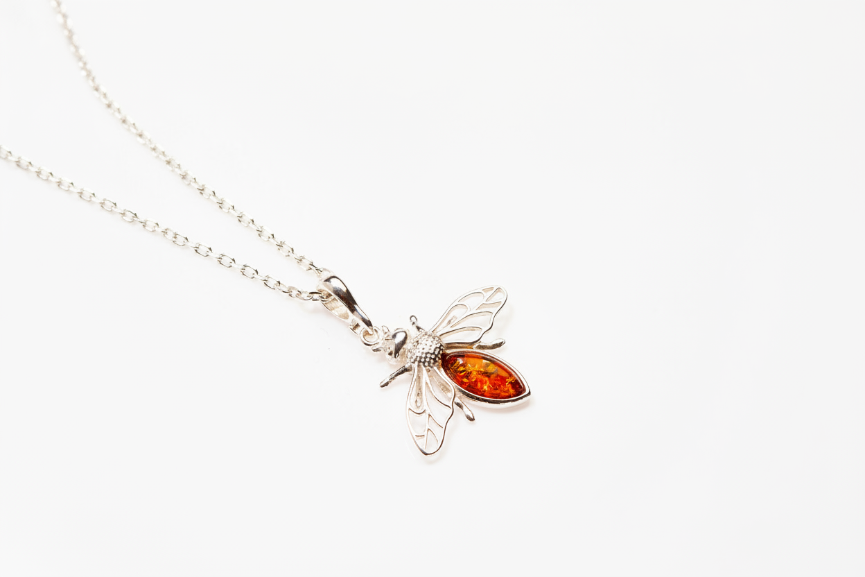 Amber Bee Necklace