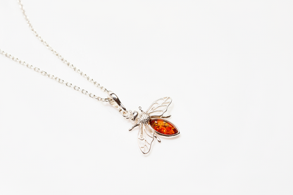 Amber Bee Necklace