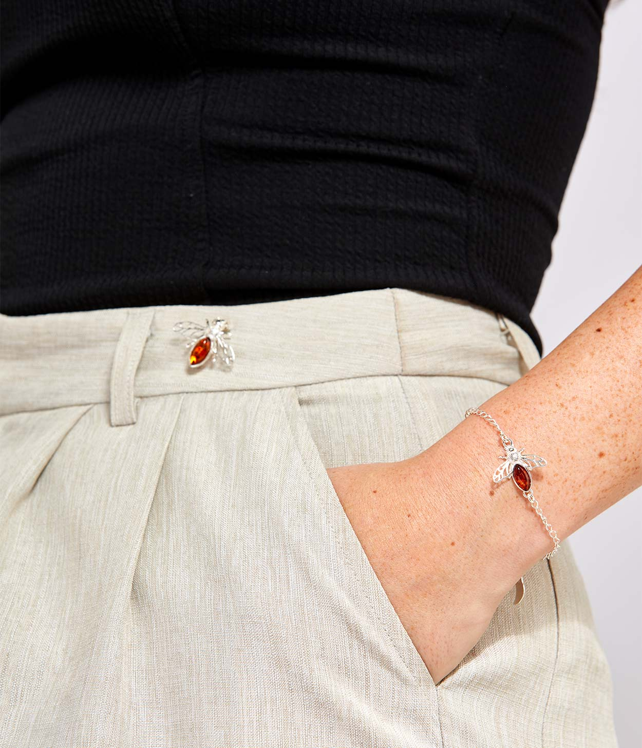 Amber Bee Bracelet