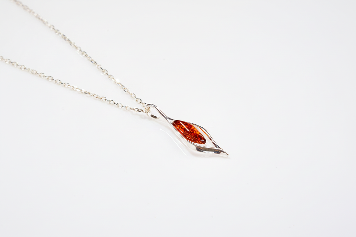 Small Droplet Amber Pendant
