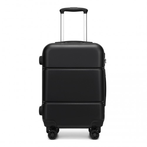 Kono 20 Inch Premium ABS Cabin Carry-On Suitcase with Secure Combination Lock - Black