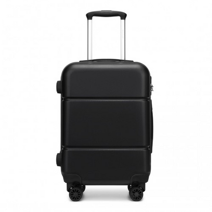 Kono 20 Inch Premium ABS Cabin Carry-On Suitcase with Secure Combination Lock - Black