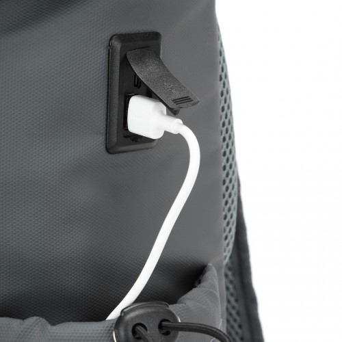 Kono Advanced Leisure Backpack with Reflective Safety Features, USB Charging, and Dedicated Laptop Sleeve - Grey