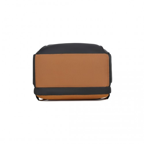 Kono Water-Resistant Laptop Backpack with USB Charging - Business Travel Rucksack 2 Pc Set - Black And Brown