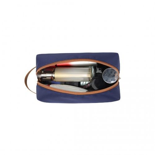 Kono Water-Resistant Laptop Backpack with USB Charging Business Rucksack - 2 Pc Set - Navy & Brown