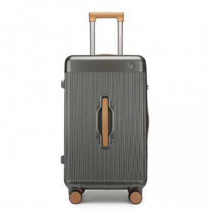 KSK2488 - Kono 24 Inch Premium Hard Shell Check-In Suitcase Durable ABS and PC with TSA Lock and Multi-Handle Design for Effortless Travel - Grey And Brown