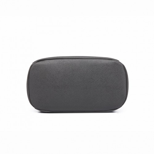 Miss Lulu Stylish Faux Leather Backpack - Secure Daypack with Magnetic Snap Closure Fashionable PU Leather Travel Bag - Black