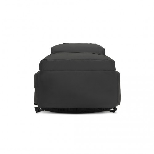 Kono Urban Water-Resistant Backpack with Reflective Safety Straps & Multi-Compartment Design - Black