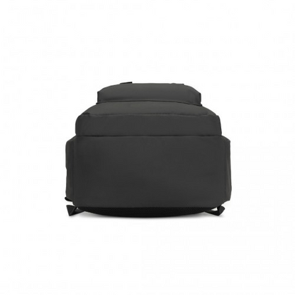 Kono Urban Water-Resistant Backpack with Reflective Safety Straps & Multi-Compartment Design - Black