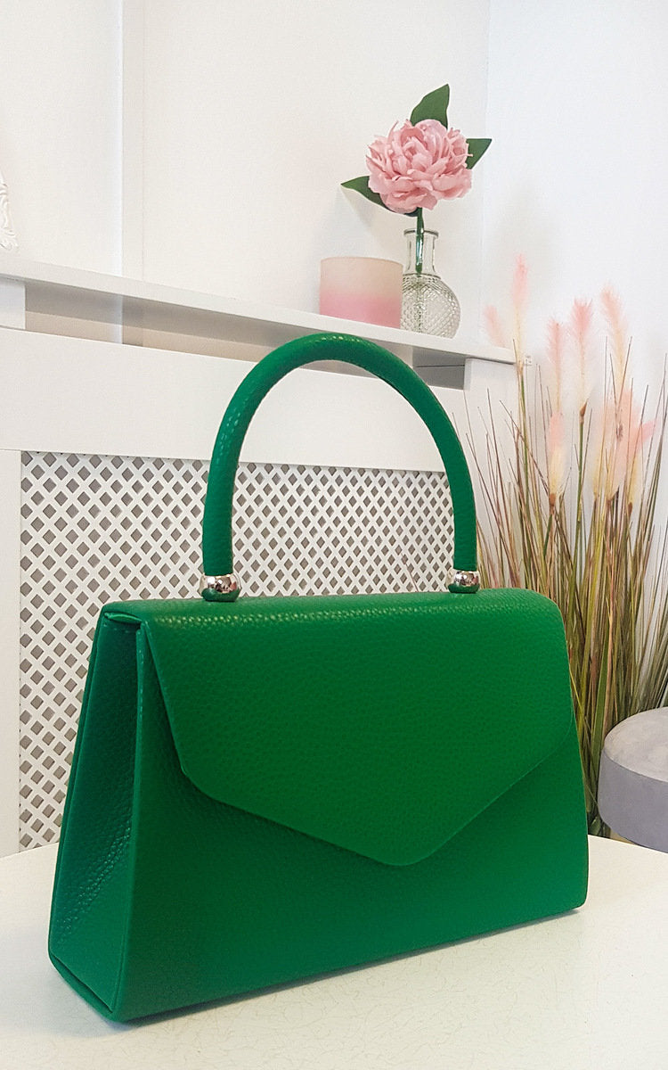 SELENA Faux Leather Handbag - Stylish Pink Designer Purse with Chain Strap