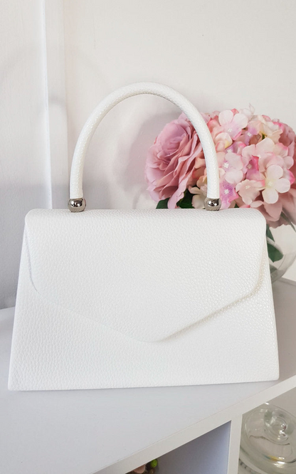 SELENA Faux Leather Handbag - Stylish Pink Designer Purse with Chain Strap