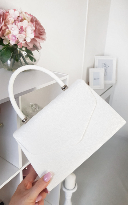 SELENA Faux Leather Handbag - Stylish Pink Designer Purse with Chain Strap