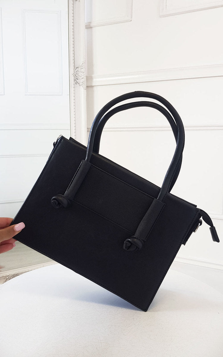 Elegant Faux Leather Handbag - Stylish & Versatile with Multiple Compartments