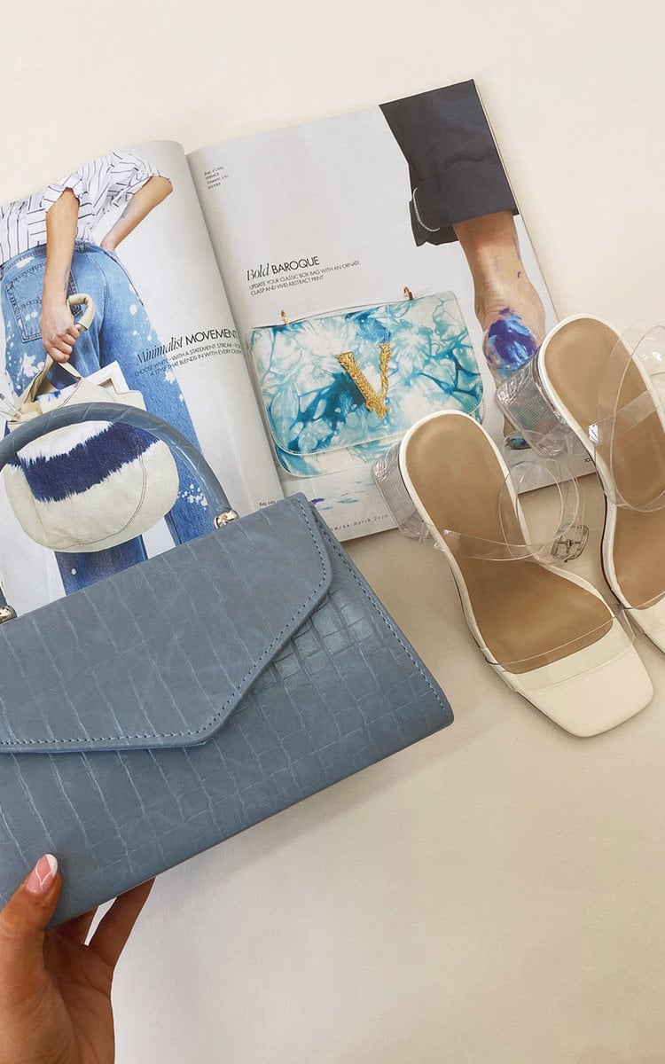 Stylish Green Croc Print Handbag - Faux Leather, Versatile Carry Options