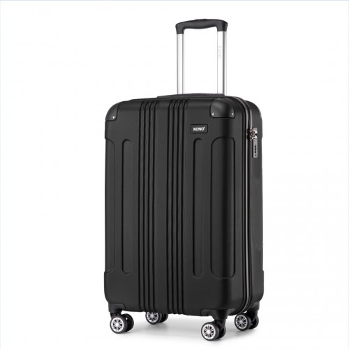 Kono 19 Inch ABS Lightweight Compact Hard Shell Cabin Suitcase - Black Travel Carry-On Luggage