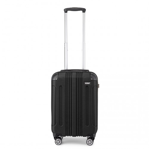 Kono 19 Inch ABS Lightweight Compact Hard Shell Cabin Suitcase - Black Travel Carry-On Luggage