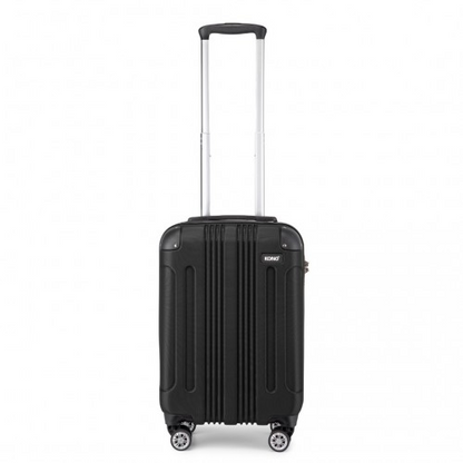 Kono 19 Inch ABS Lightweight Compact Hard Shell Cabin Suitcase - Black Travel Carry-On Luggage