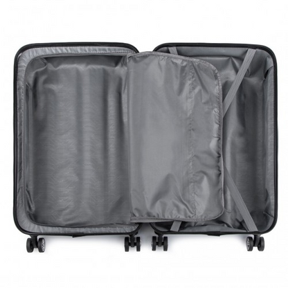 Kono 19 Inch ABS Lightweight Compact Hard Shell Cabin Suitcase - Black Travel Carry-On Luggage
