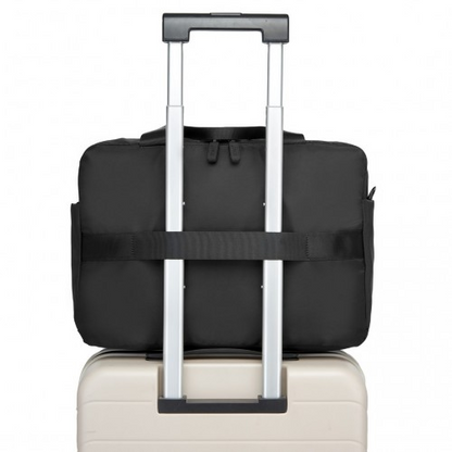 Kono Water-Resistant Travel Bag with Laptop Sleeve - Multi-Functional Tote for Business and Weekend - Large Capacity for Men and Women - Black