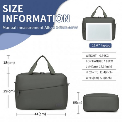 Kono Water-Resistant Travel Bag with Laptop Sleeve - Multi-Functional Large Capacity Tote for Men & Women – Grey