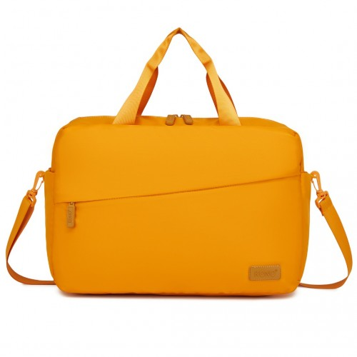 Kono Water-Resistant Travel Bag with Laptop Sleeve - Multi-Functional Large Capacity Tote for Business & Weekend - Yellow