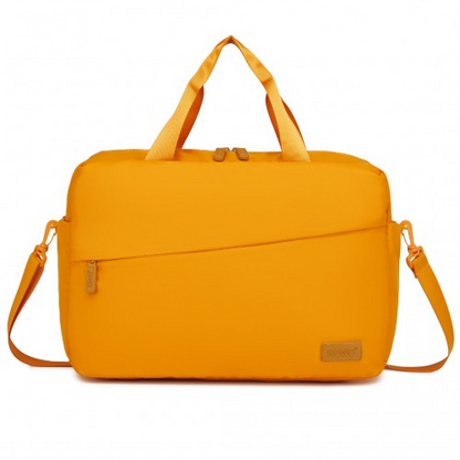 Kono Water-Resistant Travel Bag with Laptop Sleeve - Multi-Functional Large Capacity Tote for Business & Weekend - Yellow